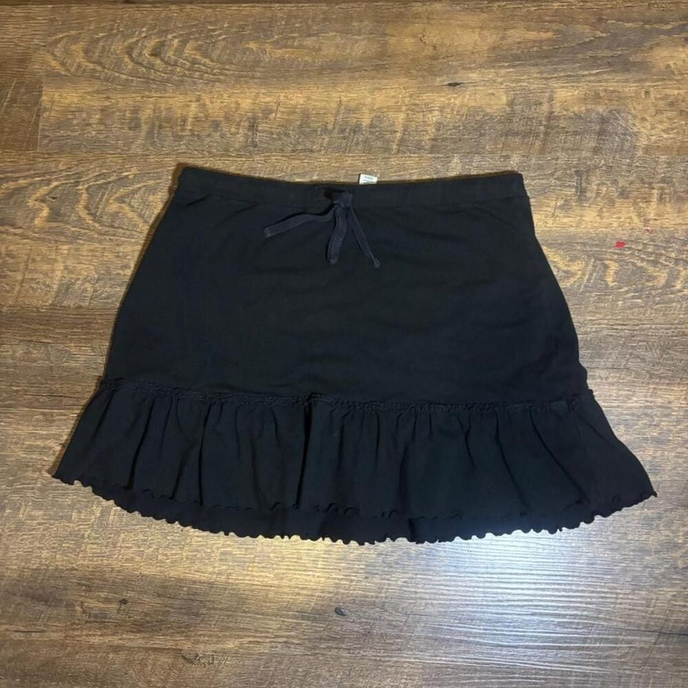 Loft Women's Black Ruffle Skirt